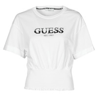 Clothing Women Short-sleeved t-shirts Guess SS WINIFRED CROP TOP White