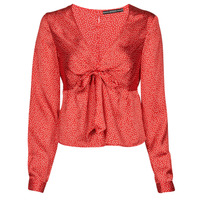 Clothing Women Tops / Blouses Guess NEW LS GWEN TOP Red / White