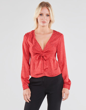 Clothing Women Tops / Blouses Guess NEW LS GWEN TOP Red / White