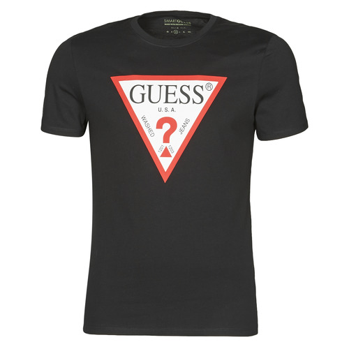 Clothing Men Short-sleeved t-shirts Guess CN SS ORIGINAL LOGO TEE Black