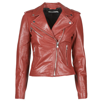 Naf Naf  CHACHA P  women's Leather jacket in Red