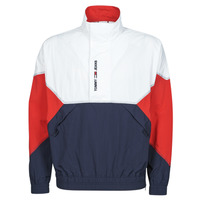 Clothing Men Jackets Tommy Jeans TJM LIGHTWEIGHT POPOVER JACKET White / Red / Marine