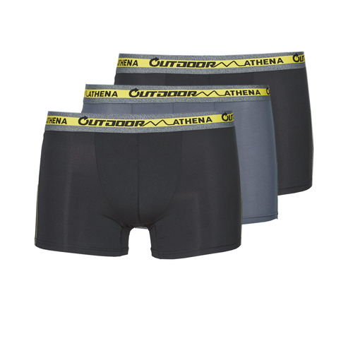 Underwear Men Boxer shorts Athena OUTDOOR RECYCLEE X3 Black / Grey / Black