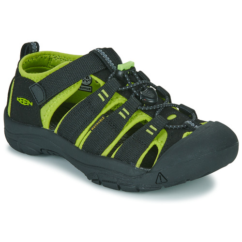 Shoes Boy Outdoor sandals Keen NEWPORT H2 Black / Green