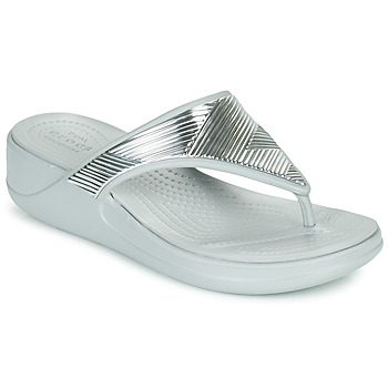 Crocs  CROCS MONTEREY METALLIC WGFPW  women's Flip flops / Sandals (Shoes) in Silver