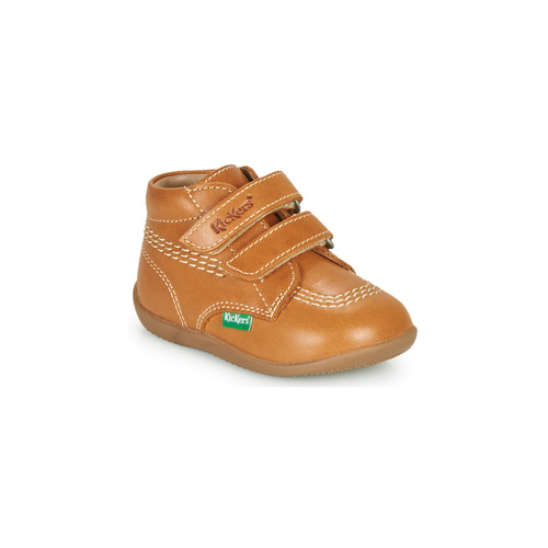 Shoes Boy Hi top trainers Kickers BILLY VELK-2 Camel