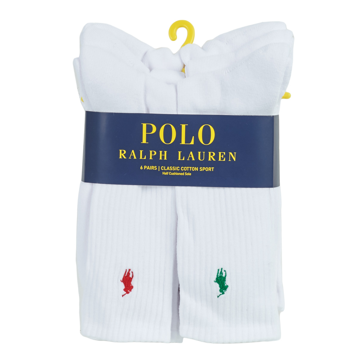 Shoe accessories Sports socks Polo Ralph Lauren ASX110 6 PACK COTTON White