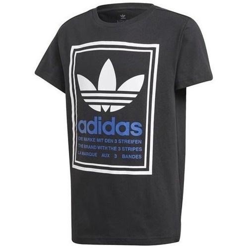 Clothing Boy Short-sleeved t-shirts adidas Originals Graphic Tee Black