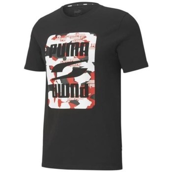 Clothing Men Short-sleeved t-shirts Puma Rebel Camo Graphic Tee Black