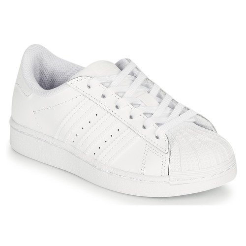 Shoes Children Low top trainers adidas Originals SUPERSTAR C White