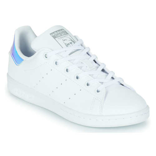 Shoes Children Low top trainers adidas Originals STAN SMITH J SUSTAINABLE White / Iridescent