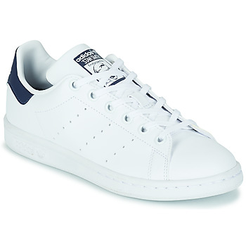 Shoes Girl Low top trainers adidas Originals STAN SMITH J SUSTAINABLE White / Marine