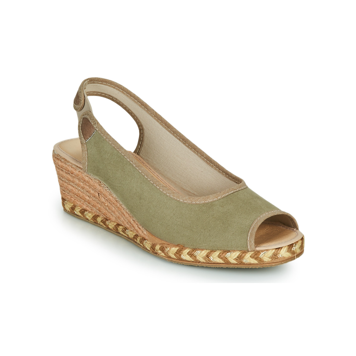 damart  43775  women's espadrilles / casual shoes in green
