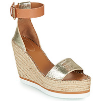 Shoes Women Espadrilles See by Chloé GLYN Gold