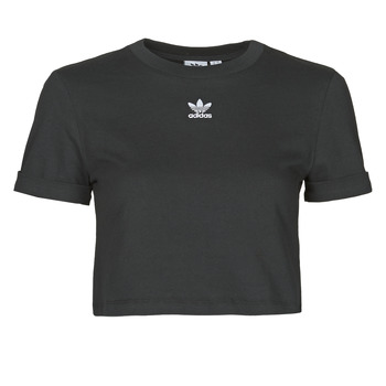 Clothing Women Short-sleeved t-shirts adidas Originals CROP TOP Black