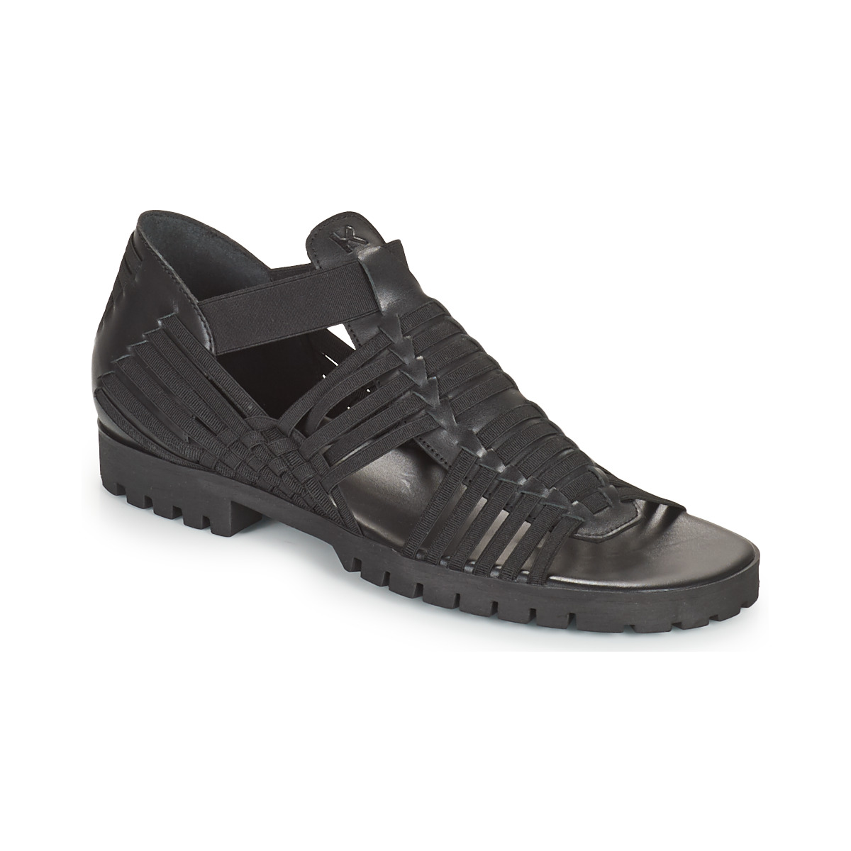 Kenzo Greek Flat Sandals Black