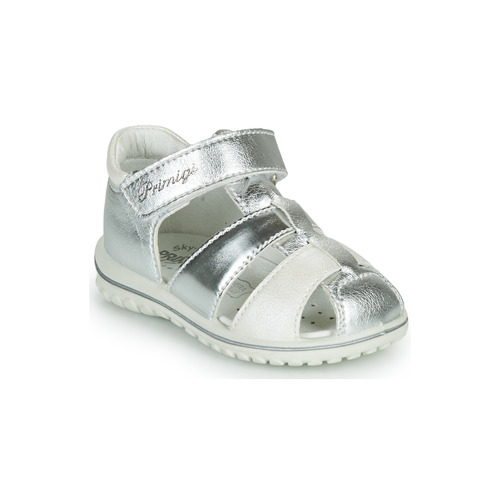 Shoes Girl Sandals Primigi GABBY Silver / White