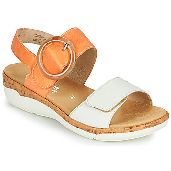 Shoes Women Sandals Remonte Dorndorf ORAN Orange / White