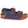 Shoes Boy Sandals Birkenstock MILANO Blue / Red