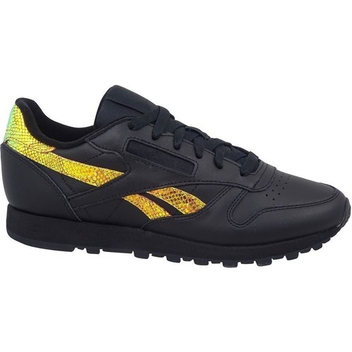 Shoes Women Low top trainers Reebok Sport Classic Leather Black, Yellow
