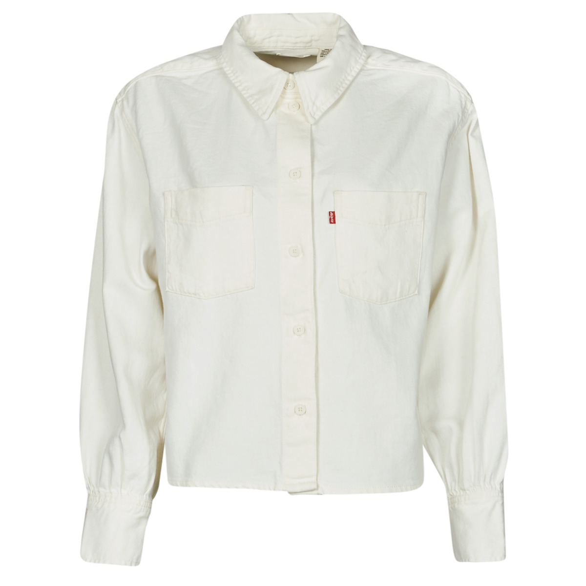 levis  zoey pleat utility shirt  women's shirt in white