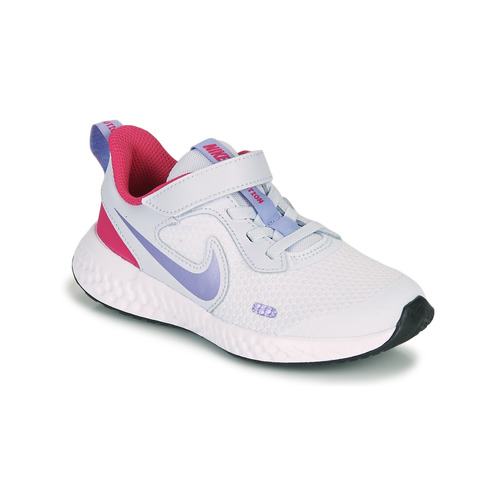 Shoes Girl Multisport shoes Nike REVOLUTION 5 PS Blue / Purple