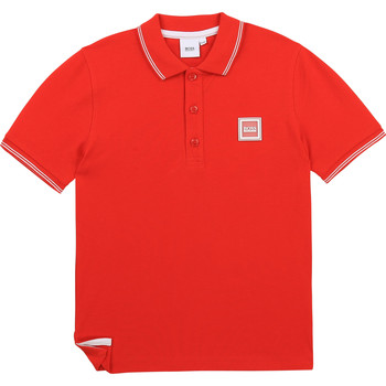 Clothing Boy Short-sleeved polo shirts BOSS BARBORA Red