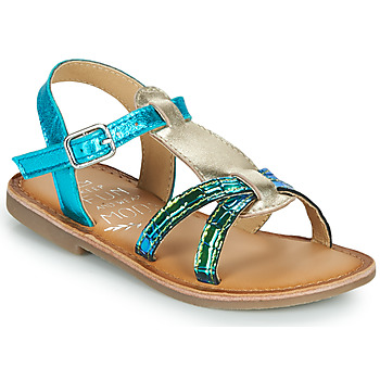 Shoes Girl Sandals Mod'8 CALICOT Turquoise / Gold