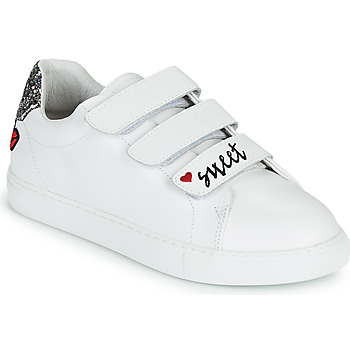 Bons baisers de Paname  EDITH SWEET HEART  women's Shoes (Trainers) in White