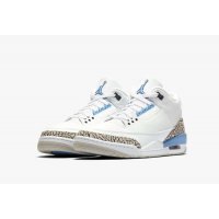 Shoes Hi top trainers Nike Air Jordan 3 UNC White/Valor Blue-Tech Grey
