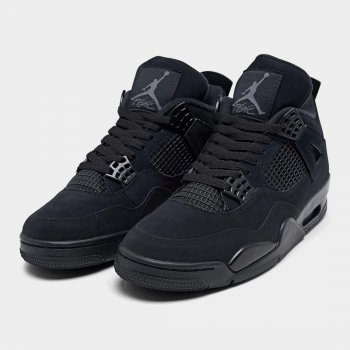 Shoes Hi top trainers Nike Air Jordan 4 Black Cat Black/Black-Light Graphite