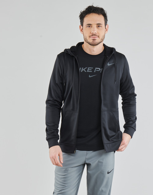 Clothing Men Sweaters Nike TF HD FZ Black / Grey