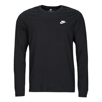 Clothing Men Long sleeved tee-shirts Nike NSCLUB TEE - LS Black / White