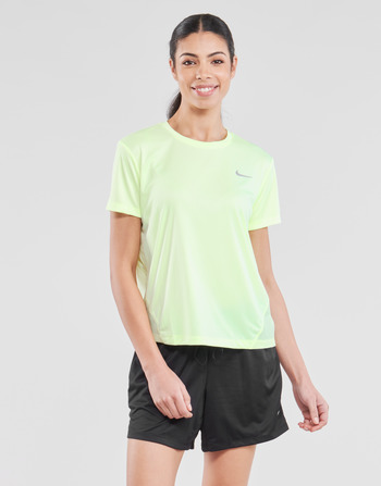 Clothing Women Short-sleeved t-shirts Nike MILER TOP SS Green / Grey