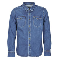 Clothing Men Long-sleeved shirts Yurban OPUCI Blue / Medium