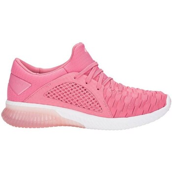Shoes Women Low top trainers Asics Gelkenun Knit MX White, Pink