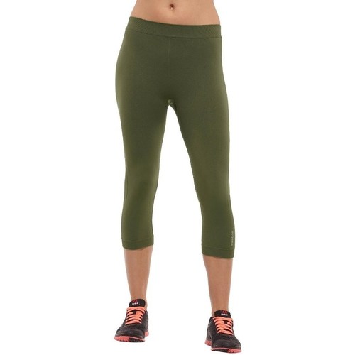 Clothing Women Trousers Reebok Sport Seamless Capri Green