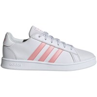 Shoes Children Low top trainers adidas Originals Grand Court K Pink, White