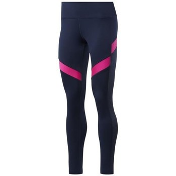 Clothing Women Trousers Reebok Sport Wor Mesh Tight Pink, Navy blue