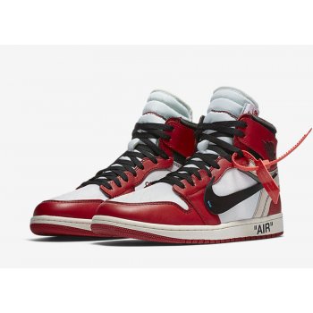 Shoes Hi top trainers Nike Air Jordan 1 High x Off-White Chicago White/Black-Varsity Red