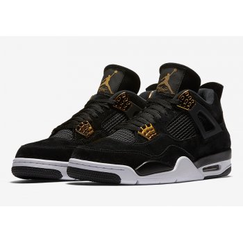 Shoes Hi top trainers Nike Air Jordan 4 Royalty Black/Metallic Gold-White