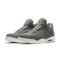 Shoes Low top trainers Nike Air Jordan 3 Wool Dark Grey Dark Grey/Dark Grey-Sail