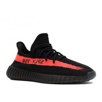 Shoes Low top trainers adidas Originals Yeezy Boost 350 V2 Red Stripe Core Black/Red/Core Black