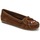Shoes Women Loafers Minnetonka THUNDERBIRD II Brown / Dark
