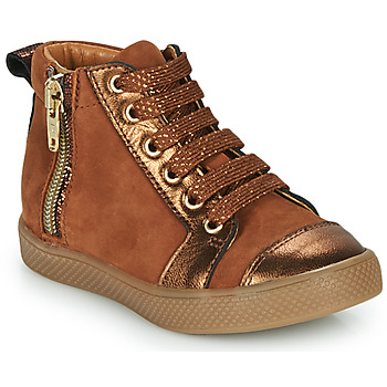 GBB  SAVIA  girls's Children's Shoes (High-top Trainers) in Brown