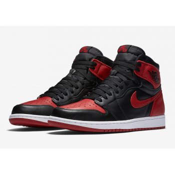 Shoes Hi top trainers Nike Air Jordan 1 High Bred Banned Black/Varsity Red-White