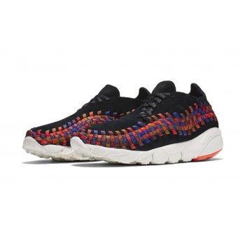 Shoes Low top trainers Nike Air Footscape Woven Rainbow Black Black/Total Crimson