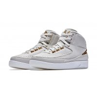 Shoes Hi top trainers Nike Air Jordan 2 Quai 54 Light Bone/Metallic Gold-White
