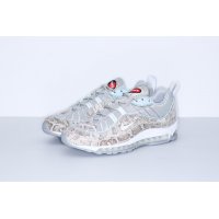 Shoes Low top trainers Nike Air Max 98 x Supreme Snakeskin Cream/Reflect Silver/White/White