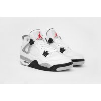 Shoes Low top trainers Nike Air Jordan 4 White Cement White/Fire Red-Tech Grey-Black